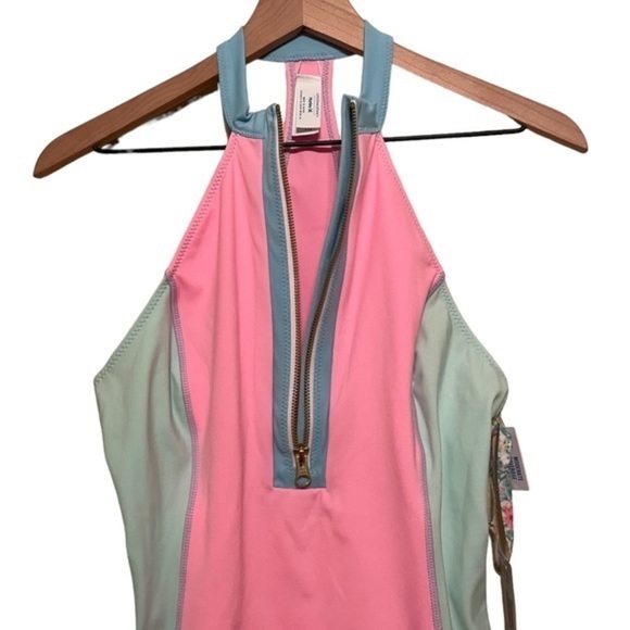 Hurley x LoveShackFancy Max Colorblock Mock One Piece Size M NWT - Picture 8 of 9